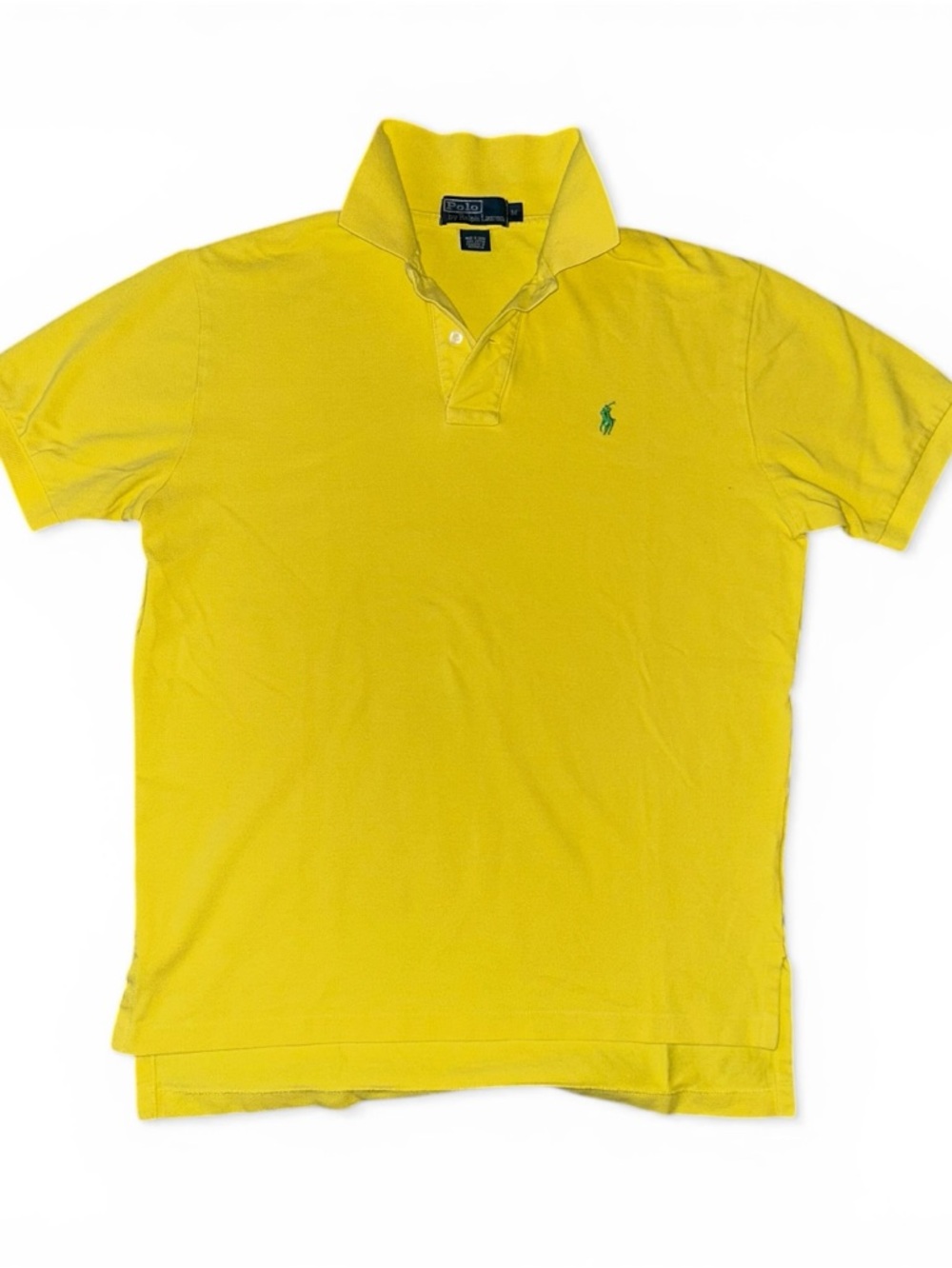Polo Ralph Lauren Cotton Mesh Classic-Fit S/S Polo Shirt Bright Yellow Size M